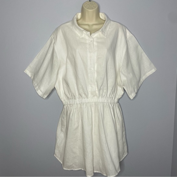 Fayt The Label Zephyr Linen Playsuit White - Picture 2 of 15